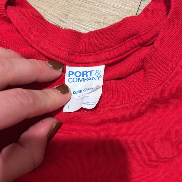 Trader Joe’s Red Tee Crew Neck Shirt - Picture 3 of 5